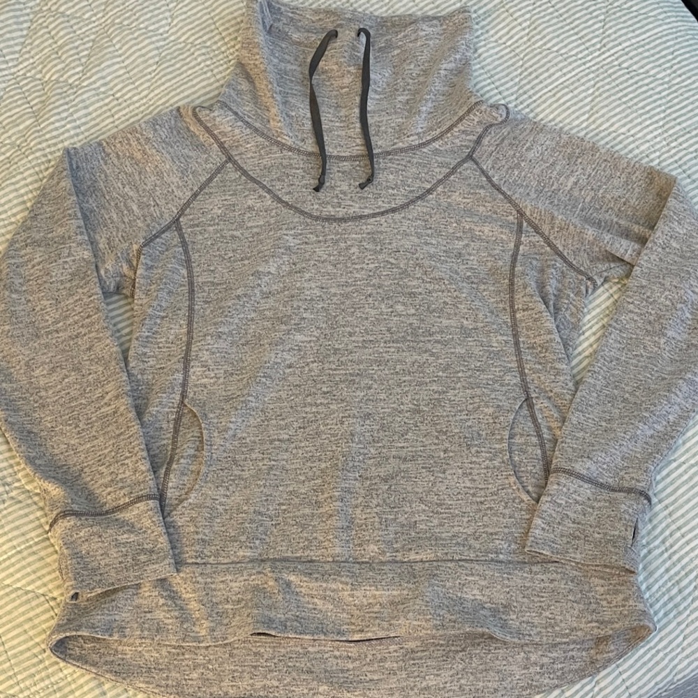 Gray Cowl Neck Pullover